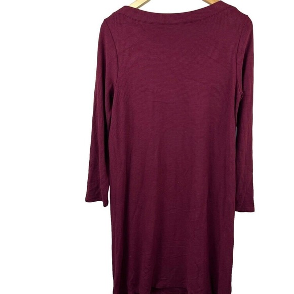 J.JILL, Wearever Collection Marooon Long Sleeve Jersey Knit Dress Sz MP - Picture 7 of 10